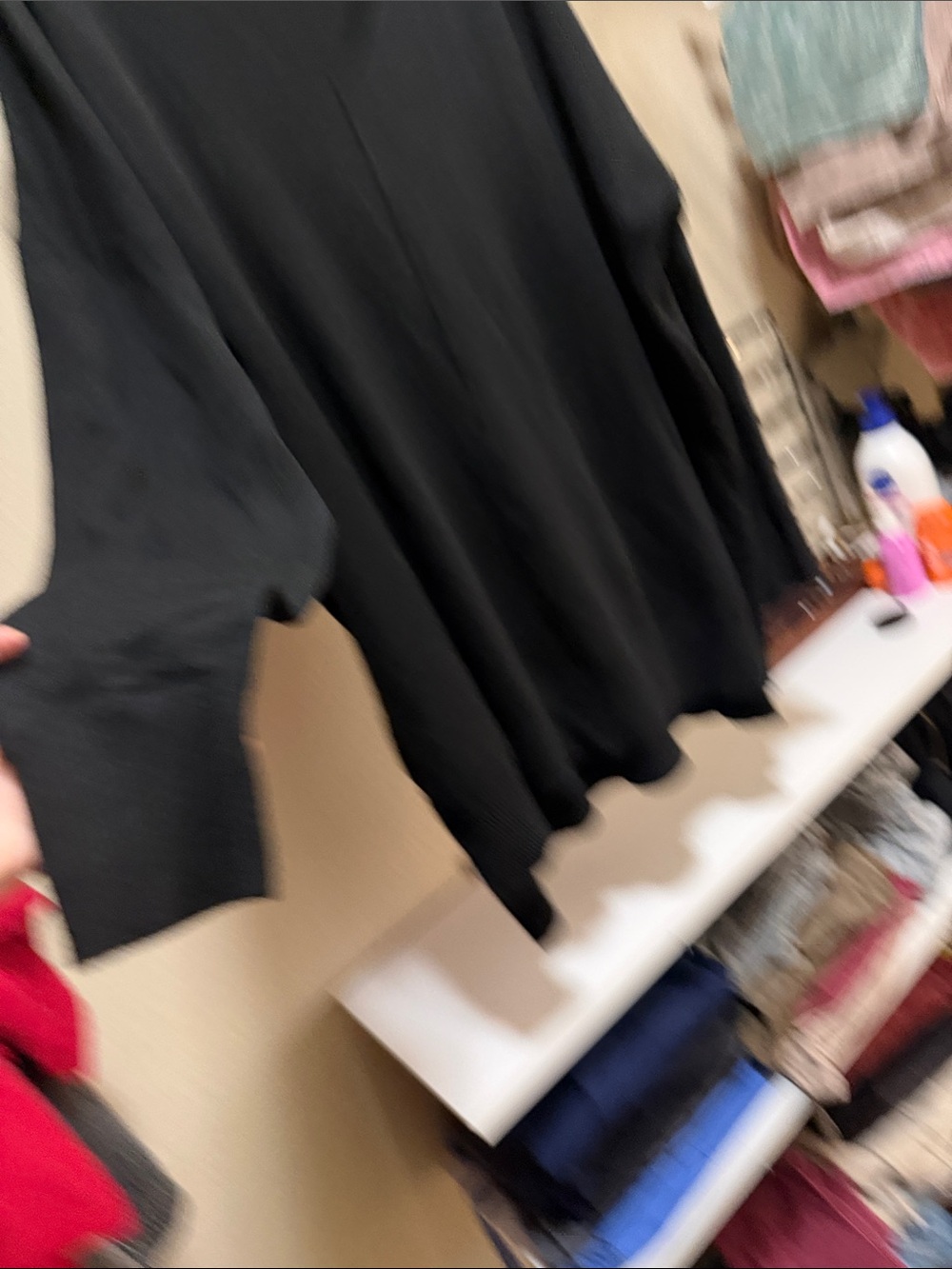 Zenana Black V-Neck Oversized Sweater - Picture 4 of 7